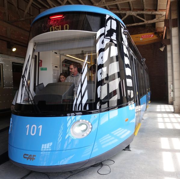 Sporveien Oslo CAF Urbos mock-up