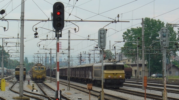A Slovenian freight train